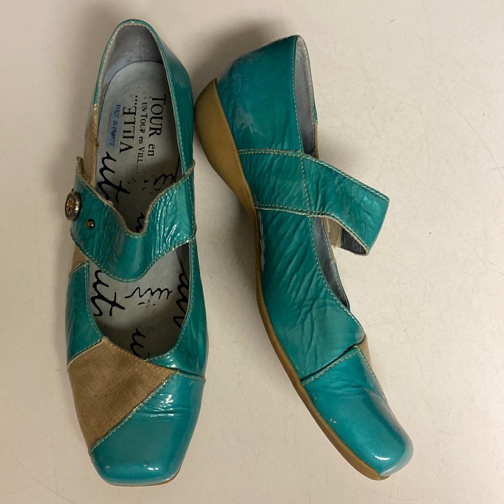 TOUR EN VILLE Geale Patent Leather Flat Shoes Sz 7
